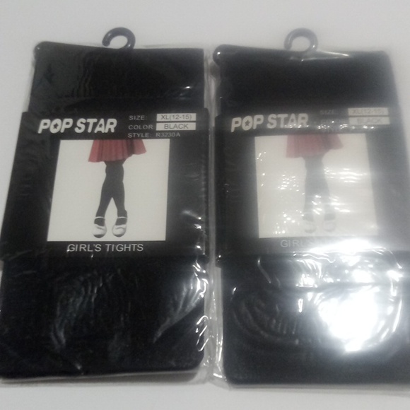 Girls tights size Xl black and white 5 packs - Picture 2 of 3